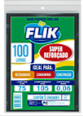 SACO LIXO FLIK S.REFOR.PRETO 100LT C/5UN