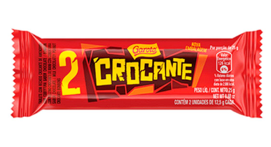 GAROTO Crocante Chocolate 18(30x25g) BR