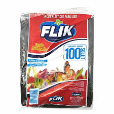 SACO LIXO FLIK PRETO 30LT C/10UN
